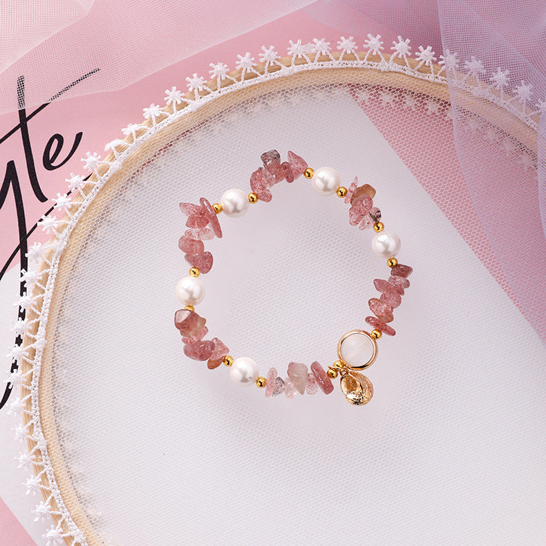 Venta al por mayor Pulsera de cuentas de cristal de perla de concha